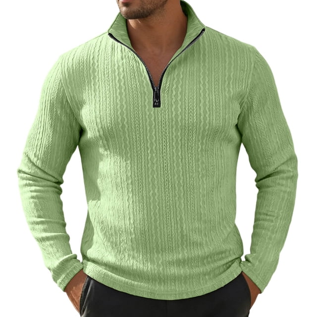 Men's Zipper Front Sweatshirt Jacket with Embroidered Detail for Everyday Casual Comfort and Versatile Fall Styling