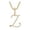 Z, variant on Letter Pendant Diamond Necklace Men's Chain Women's Chain Pendant Capital Letter Pendant Hip Hop Jewelry