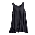 thumbnail image 1 of Pyjama Grande Taille pour Femmes Ensemble Bretelles de Pyjama pour Femmes Grande Taille Robe d'Intérieur pour Femmes Courte Robe de Pyjama avec Coussinet de Poitrine Style Mince Débardeur Intégré Couleur Manches Mi-Longues Intégrées Nuisette d'Allaitement, 1 of 8