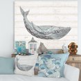 thumbnail image 1 of Designart - Blue Whale Watercolor - Nautical & Coastal Gallery-wrapped Canvas, 1 of 1