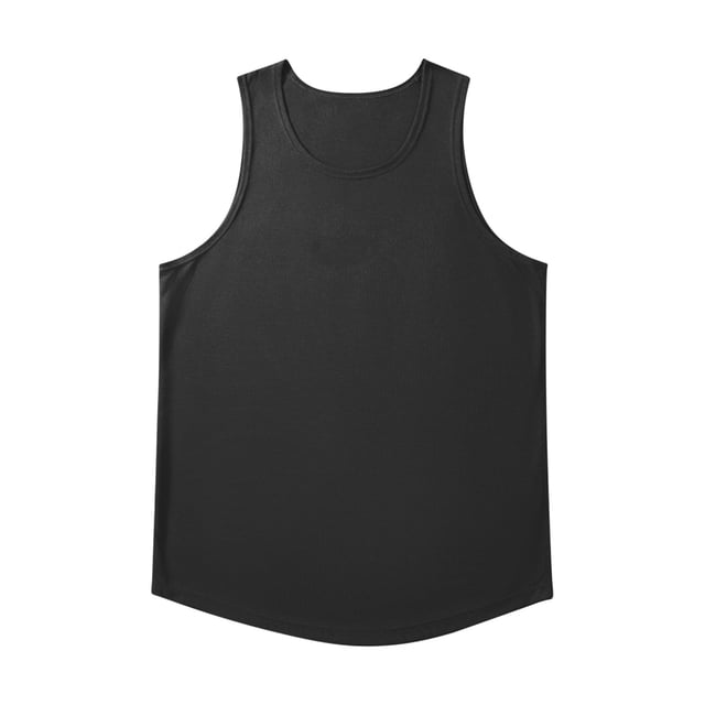 Timegard Mens Tank Tops Round Neck Sleeveless Athletic Tee Shirts Solid Color Casual Breathable Top