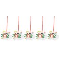 thumbnail image 3 of Holiday Decorations Christmas Tree Pendant, 5pcs With Ribbon Ring Christmas Ornament, Key DIY Home For Christmas Tree White+Black, 3 of 8
