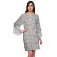 thumbnail image 1 of Moomaya Printed Cotton Robes For Women Plus Size Kimono Robe Short Nightwear, 1 of 6