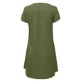 thumbnail image 5 of FcBaudy Robes d'Été pour Femmes, Robes pour Femmes, Jupe pour Femmes Mode Féminine Ample Loisirs Col en V Manches Courtes Robes d'Été Robe pour Femmes, 5 of 5
