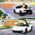 thumbnail image 4 of Licensed Lamborghini Huracan Ride on Car by OLAKIDS, 12V Kids Electric Vehicle Battery Powered Toy with Remote Control, LED Lights, Spring Suspension, Bluetooth, MP3, Aged 3-8 Years, 4 of 9