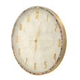 thumbnail image 4 of Round Quartz Clock, Silent Battery Operated Shell Dial Brass Body Wall Clocks  For Bedroom Bedside Diameter 35cm / 13.8in, 4 of 8