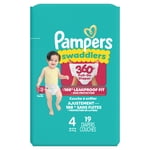 Pampers Couches - Swaddlers 360° - Taille 4, jusqu'à 100% Comfy Sec Fit étanche, EZ Tabs off conçus pour les changements faciles, tirer sur la couche