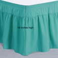 thumbnail image 4 of PiccoCasa Polyester Brushed Bed Skirt with Elastic Dust Ruffles 16" Drop, King Turquoise, 4 of 9