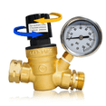 thumbnail image 1 of RV Water Pressure Regulator, Adjustable Handle Brass Water Pressure Regulator with Gauge and Inlet Screen Filter for RV, 1 of 7