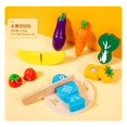 thumbnail image 1 of Children Wooden Kitchen Simulation Play House Toy Puzzle Magnetic Vegetables Fruit Cecilia Colorful Mini Toy Model Birthday Gift, 1 of 7