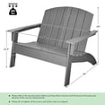 thumbnail image 2 of Gymax Causeuse Adirondack d'Extérieur pour Patio en HDPE, Banc Adirondack Résistant aux Intempéries, 2 of 6