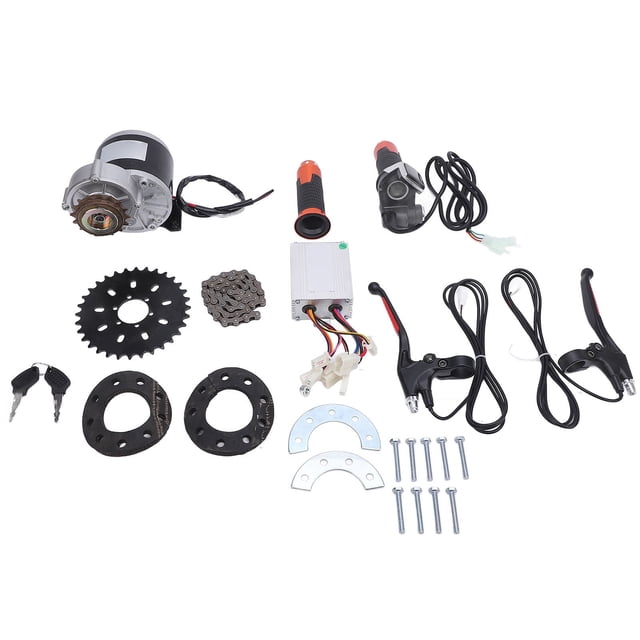Electrical Scooter Motor Speed Controller, 3000rpm Aluminum Alloy Plastic Brushed Gear Reduction Motor 36.5A Comfortable Grip with Key for DIY Modification