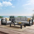 thumbnail image 1 of Modway Tahoe Outdoor Patio Powder-Coated Aluminum 3-Piece Set in Gray Gray, 1 of 10