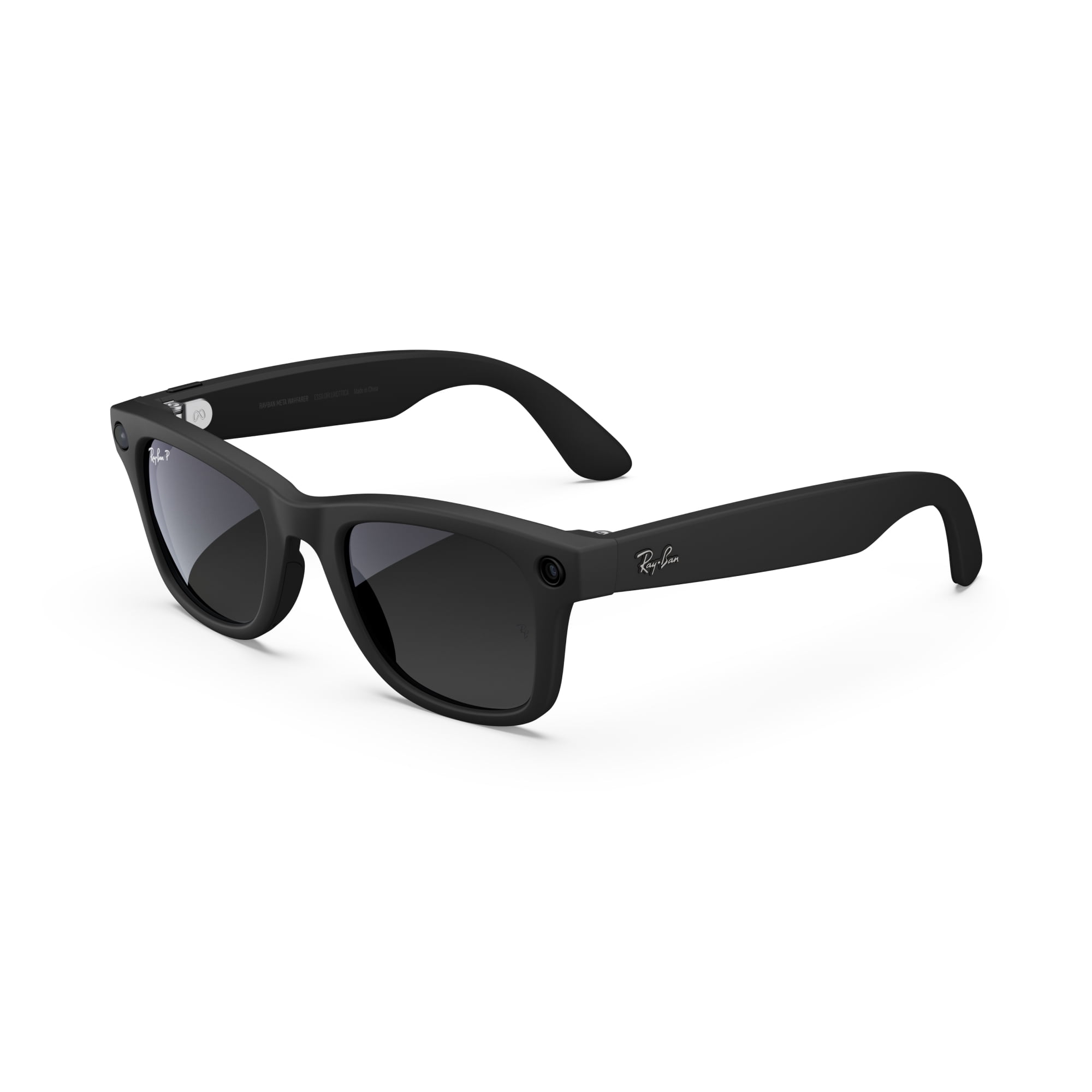 Ray-Ban | Meta Wayfarer (Gen 1) Large – Noir Mat, Verres Polarisés Dégradés Graphite