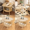 thumbnail image 4 of Antqov Bedside Table Bedroom Small Storage Rack Home Sofa Mini Cabinet Mobile Table, Nightstand for Bedroom, 2 Tier Side Table with Storage Shelf for Living Room, 4 of 9
