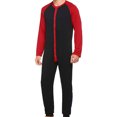 thumbnail image 2 of Sylvamorning Men One-piece Pajama Long Sleeve Round Collar Open Front Nightdres, 2 of 9