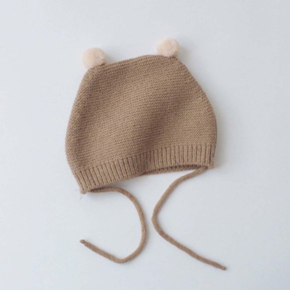 Tuque pour Tout-Petit Hiver Ohufall Tuque de Protection des Oreilles pour Bébé Tricotée et Chaude pour l'Automne et l'Hiver Tuque de Couleur Unie pour Jeunes Bébés