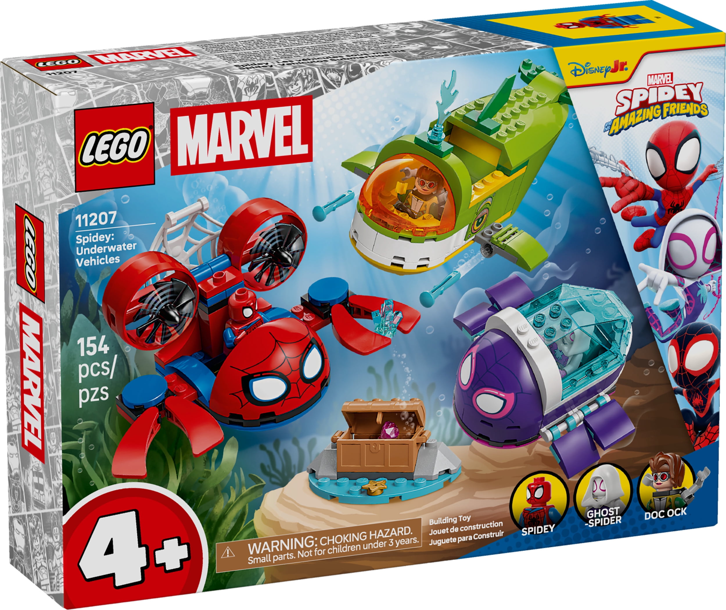 LEGO Marvel Spidey et ses amis extraordinaires Spidey : Les Véhicules Sous-Marins 11207