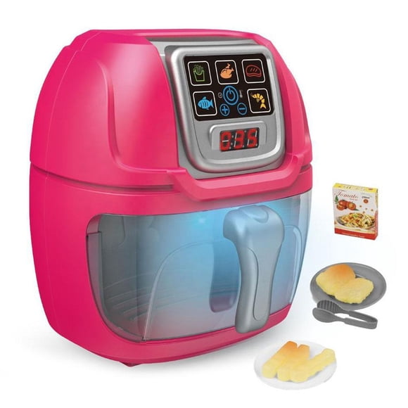 Ensemble de Jeu de Cuisine pour Enfants avec Friteuse à Air Chaud Simulée, Cuisson Factice, Changement de Couleur