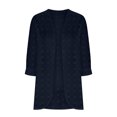 thumbnail image 4 of Qertyioot Cardigan Ouvert pour Femme Couleur Manches Trois Quarts Hauts Décontractés Blouse, 4 of 6