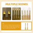 thumbnail image 2 of Shisuyan Flickering Tea Lights Led Candles Golden Plastic 2Set 10.6x2.4in, 2 of 8