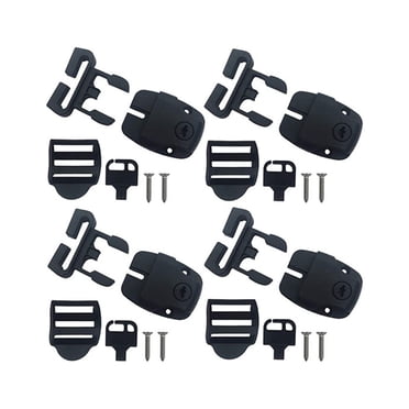 Spa Hot Tub Cover Repair Kit with Keys Latches Clip Lock Replacement Hardware for Wind Damage Protection 4-Piece Set