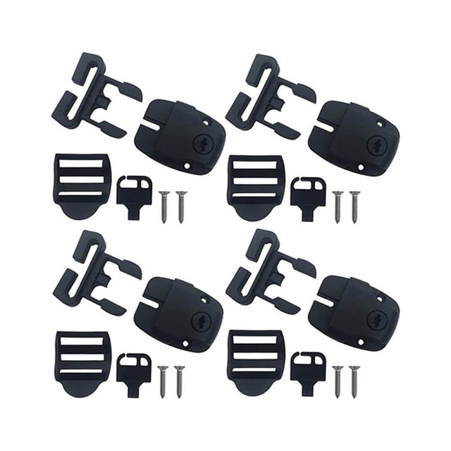 Spa Hot Tub Cover Repair Kit with Keys Latches Clip Lock Replacement Hardware for Wind Damage Protection 4-Piece Set