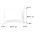 thumbnail image 2 of PiccoCasa Soft 1800 Microfiber Oxford Pillowcases 2Pcs, King White, 2 of 7