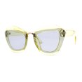 thumbnail image 1 of Womens Angry Eyebrow Line Exposed Lens Cat Eye Sunglasses Yellow Light Black, 1 of 4