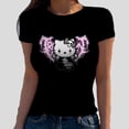 thumbnail image 3 of Hello Kitty T-Shirt Décontracté Quotidien à Impression 3D pour Femmes, Manches Courtes, Extensible, Col Rond, Passe-Partout, Nouvelle Arrivée pour l'Été, Ajusté, 2024, Haut, 3 of 5