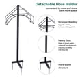 thumbnail image 3 of Heavy Duty Detachable Garden Hose Holder For Freestanding Water Hose Storage Stand Rack, Stable And Durable Iron Hose Hanger, 3 of 8