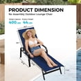 thumbnail image 2 of Chaises de Patio Chaises Longues d'Extérieur Ensemble de 4 - Inclinaison Réglable, Textilène Bleu Marine, Dossier à 5 Positions pour Bord de Piscine, Jardin (Lot de 4), 2 of 6