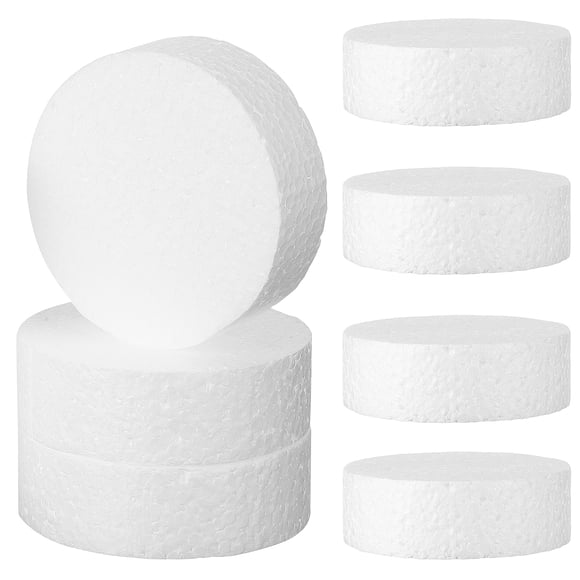 7 Pcs Cercles en Mousse Artisanat Disques en Mousse Ronds Cercles en Mousse Blocs en Mousse Formes en Mousse Cylindres en Mousse pour Bricolages Projets Diy