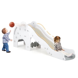 Toboggan d'enfant polyvalent extérieur et intérieur avec 2 toboggan