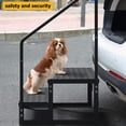 thumbnail image 4 of Kojooin RV Steps, RV Stairs with Handrail & Anti-Slip Panel, 660lb Capacity Hot Tub Steps, Portable Trailer Ladder for Mobile Home, Outdoor, Camping, Travel, Porch, SPA, Pool, 4 of 6