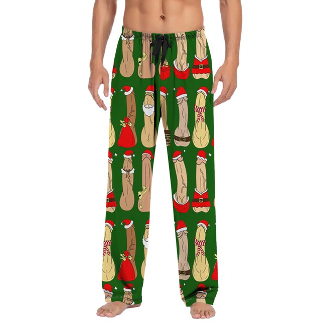 Christmas Mens Casual Pants Men S Pants with Elastic Waistband Pajama Pants with Drawstring Mens Training Pants with Pockets and Pockets Christmas Gift