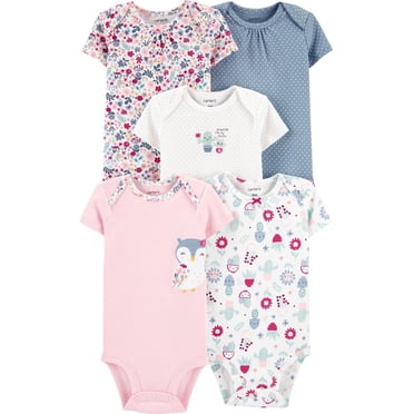 Carter's Cache-Couches pour Bébés Filles, Lot de 5, Hibou, Nouveau-Né