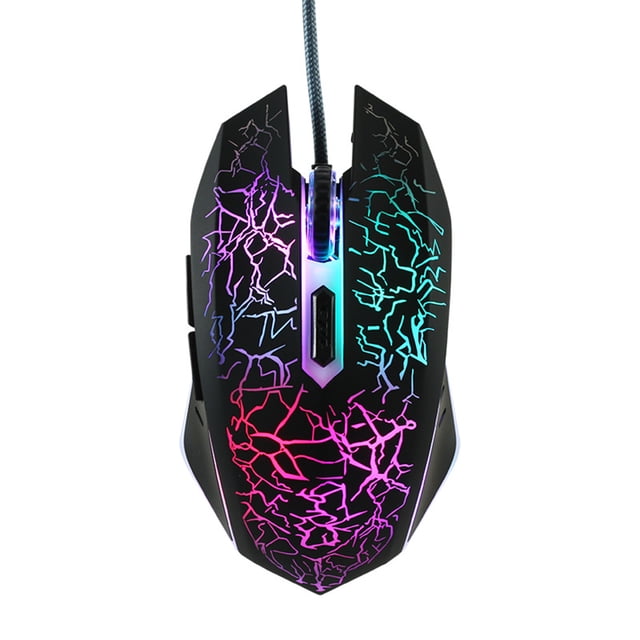 Mistaha Wired Gaming Mouse Optical Mouse Game-level Engine Colorful Breathing Light 4-gear Adjustable DPI Ergonomic