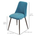 thumbnail image 3 of HOMCOM Ensemble de 4 Chaises de Salle à Manger, Chaise d'Appoint avec Revêtement Toucher Velours, 3 of 10