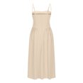 thumbnail image 5 of Gspmoly Robes d'Été pour Femmes, Mode pour Femmes Couleur Unie Style Dopamine Bretelle d'Épaule Bretelles Ajustables Robe à Poches Robe à Bretelles Col Rond Robes de Soirée pour Femmes Liquidation, 5 of 5