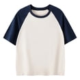 thumbnail image 1 of MIASHUI T-Shirts Garçons Filles Coton Col Rond Basique Superposition Usage Quotidien, Beige, 9-10 Ans, 1 of 3