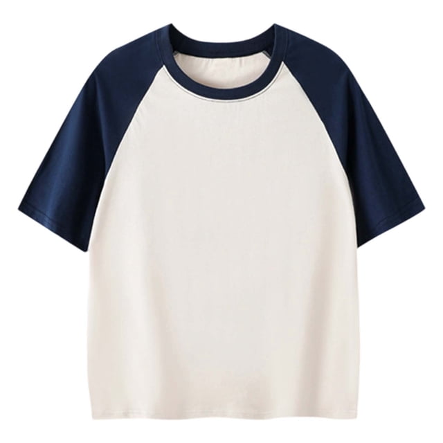 MIASHUI T-Shirts Garçons Filles Coton Col Rond Basique Superposition Usage Quotidien, Beige, 9-10 Ans