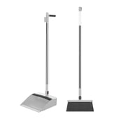 Rbaofujie Carpet Broom Brooms Indoor Rotatable Standing Storage Buckle Type Brooms and Dustpan Set with Scraping Teeth and Scraper Cleaning Suitable for Home Broom and Dustpan Set for Home