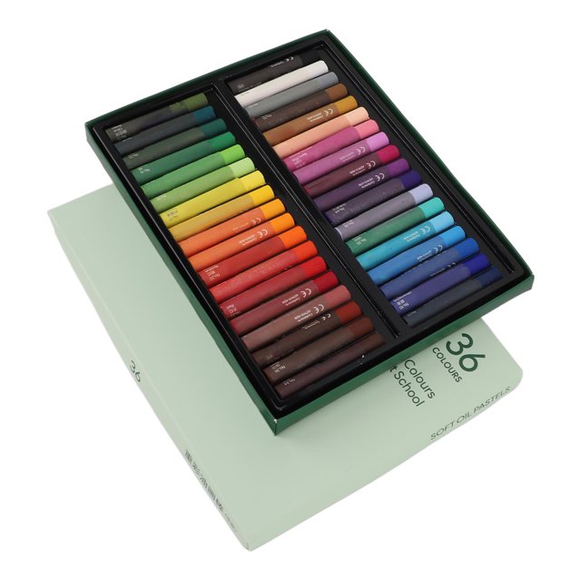 Oil Crayons, Light Portable Oil Pastels Medium Soft for Painting 36 Colors