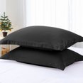 thumbnail image 4 of REGALWOVEN Soft 1800 Microfiber Oxford Pillowcases 2Pcs, Queen Black, 4 of 9