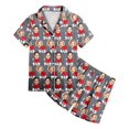 thumbnail image 4 of Luvoko Child Children DIY Anniversary Print Pajama Set Short Sleeve Button Up Top And Shorts, 4 of 5