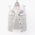 thumbnail image 2 of WRKEKC Vestes pour Femmes Tendance, Trench pour Femmes, Veste Sans Manches Unie de Printemps pour Femmes, 2 of 5