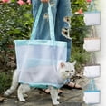 thumbnail image 1 of Feltree Transparent Nylon Mesh Cat Carrier Portable Foldable Handheld Pet Bag for Travel with Breathable Mesh and Safety Features, 1 of 8
