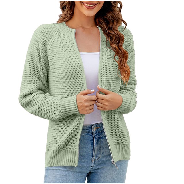 Chandail à Fermeture Éclair à Manches Décontracté pour Femmes, Manteau pour Dames