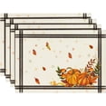 thumbnail image 2 of Oleegame 1 Pce Napperon Citrouilles Feuilles Napperons pour Table à Manger 12 Jaune, 2 of 8